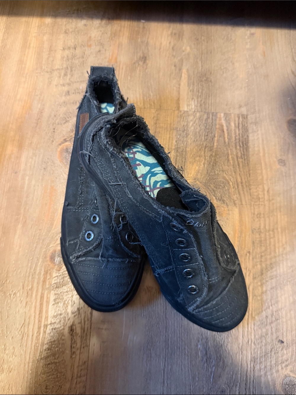 Blowfish Black Canvas Slip-On Sneakers